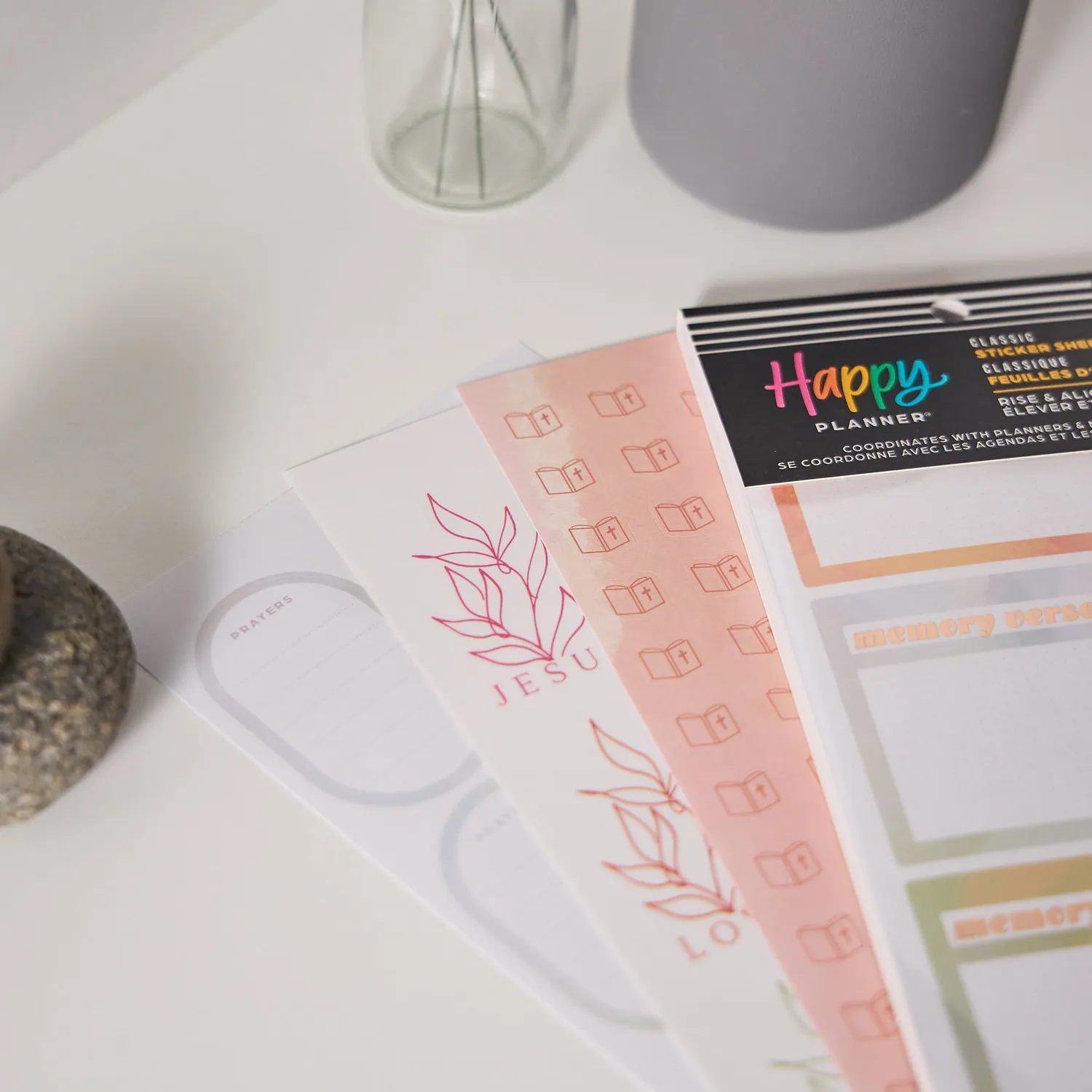 Happy Planner Rise Align Foi autocollants 30 planches neutre