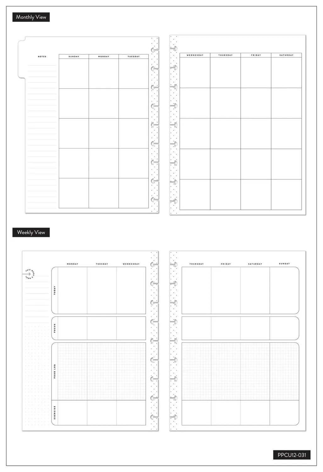Happy Planner Go the Distance planner fitness Classic 12 mois non daté