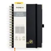 Poprun WH145S carnet spirale quadrillé noir 128 pages