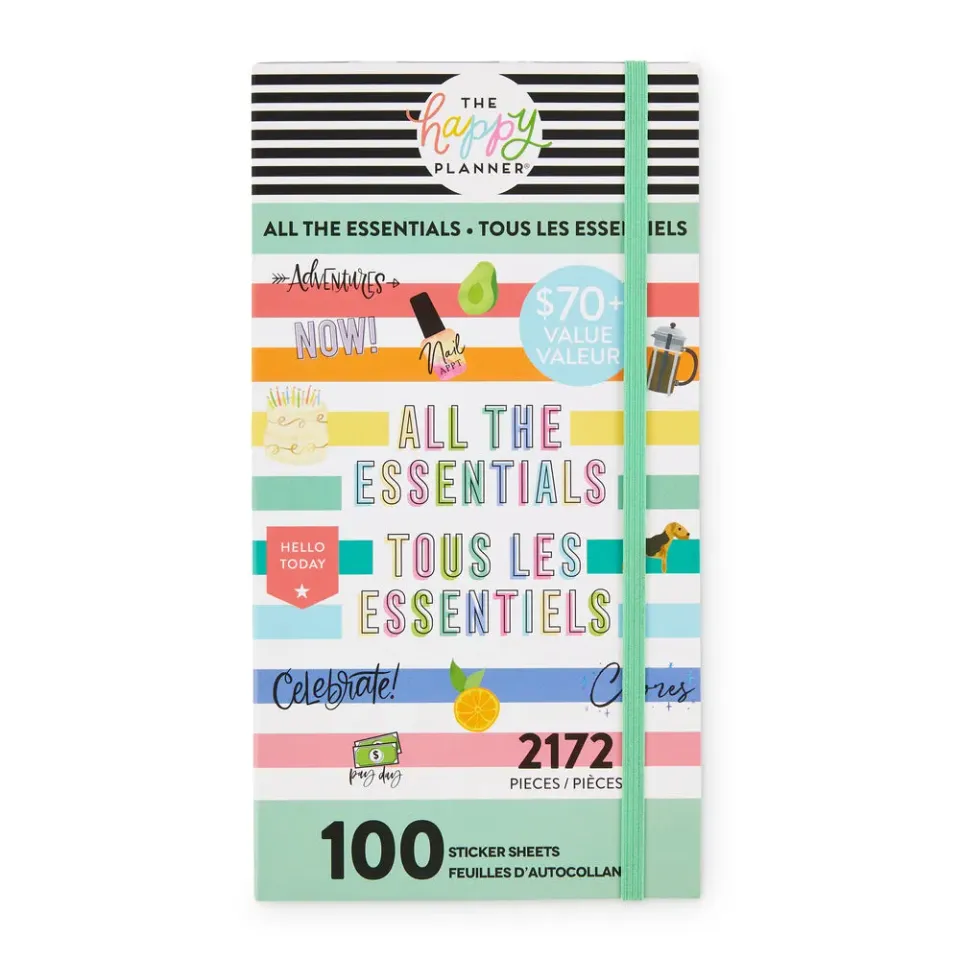 Happy Planner Mega Value Pack stickers 100 feuilles 2172 pièces