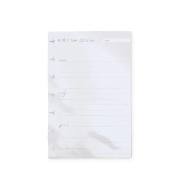 Happy Planner Nature of Wellness mini recharge papier 40 feuilles bien-être