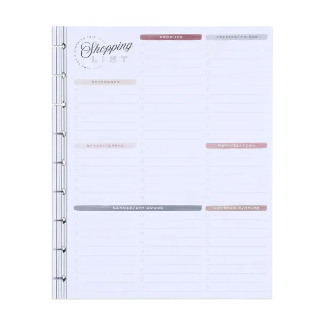 Happy Planner Grocery Shopping List bloc listes courses 100 pages