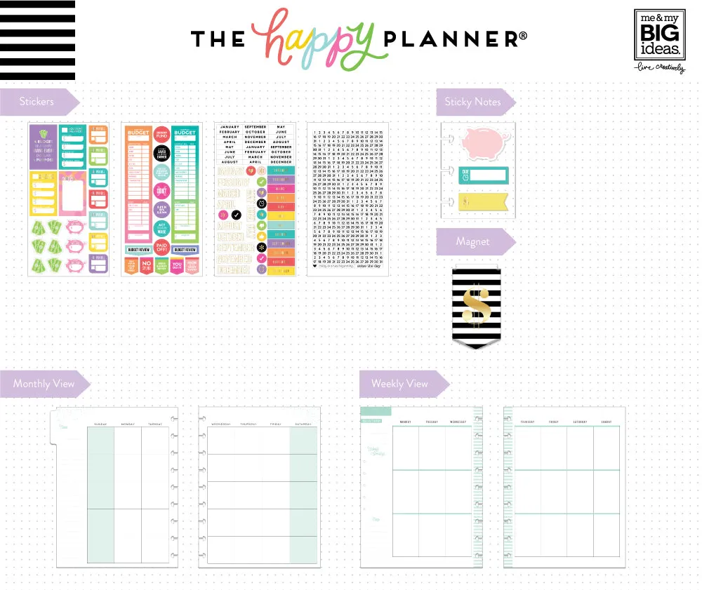 Happy Planner Wealth Box Kit coffret agenda budget 12 mois