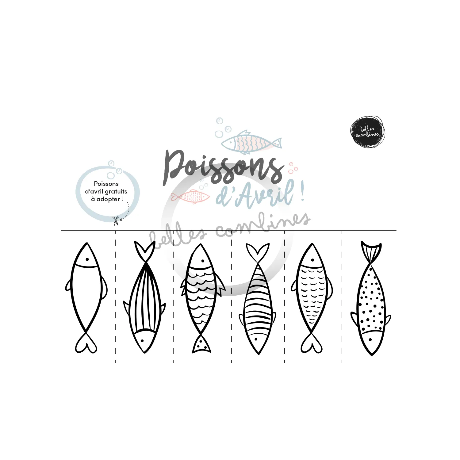 Les Belles Combines Poissons d'avril fiche bilingue à imprimer