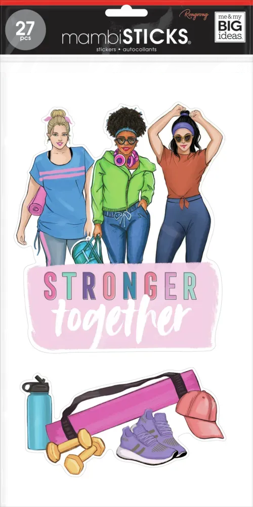 Happy Planner Rongrong Stronger Together stickers 8 feuilles