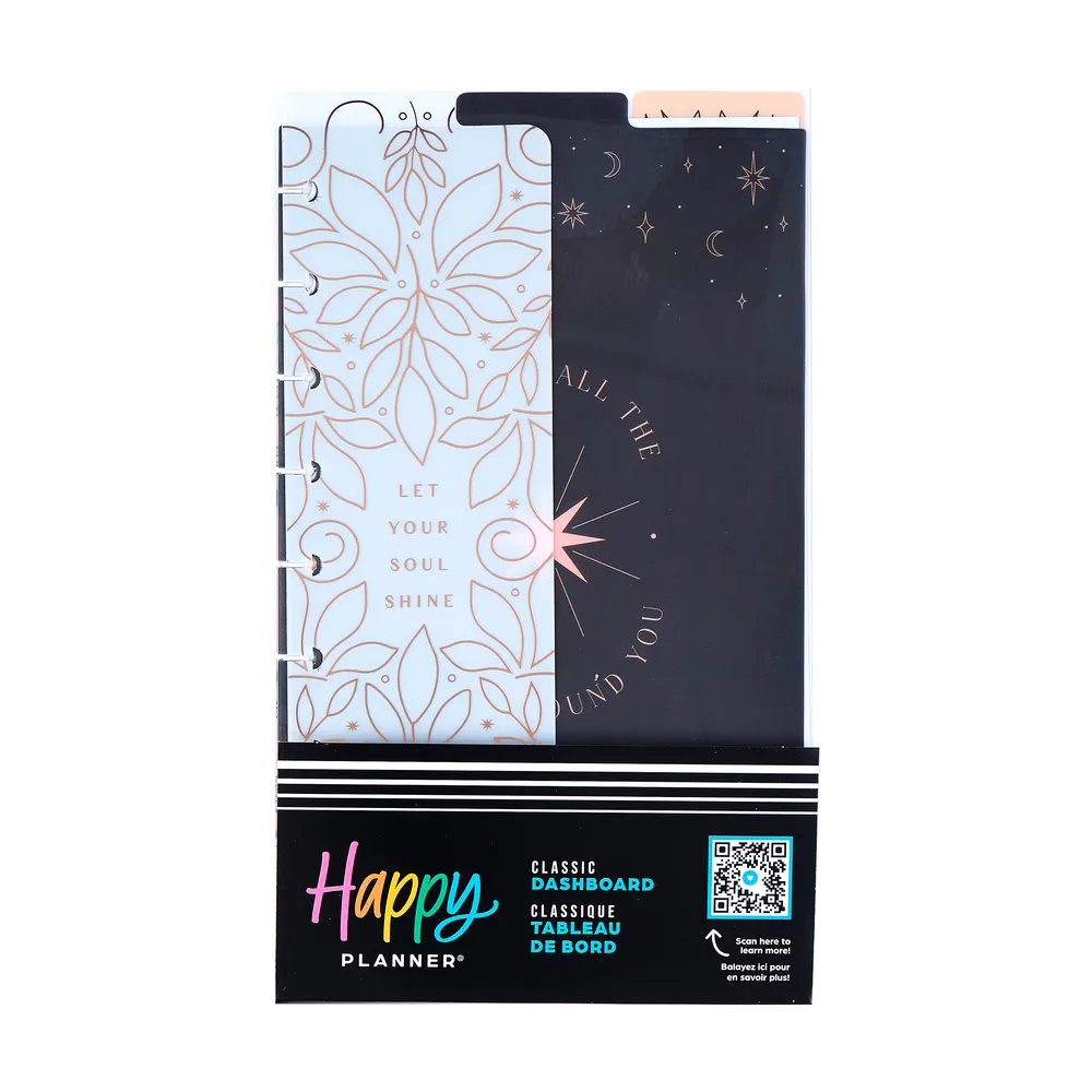 Happy Planner Mystic Garden marque-pages dashboard Classic lot 3