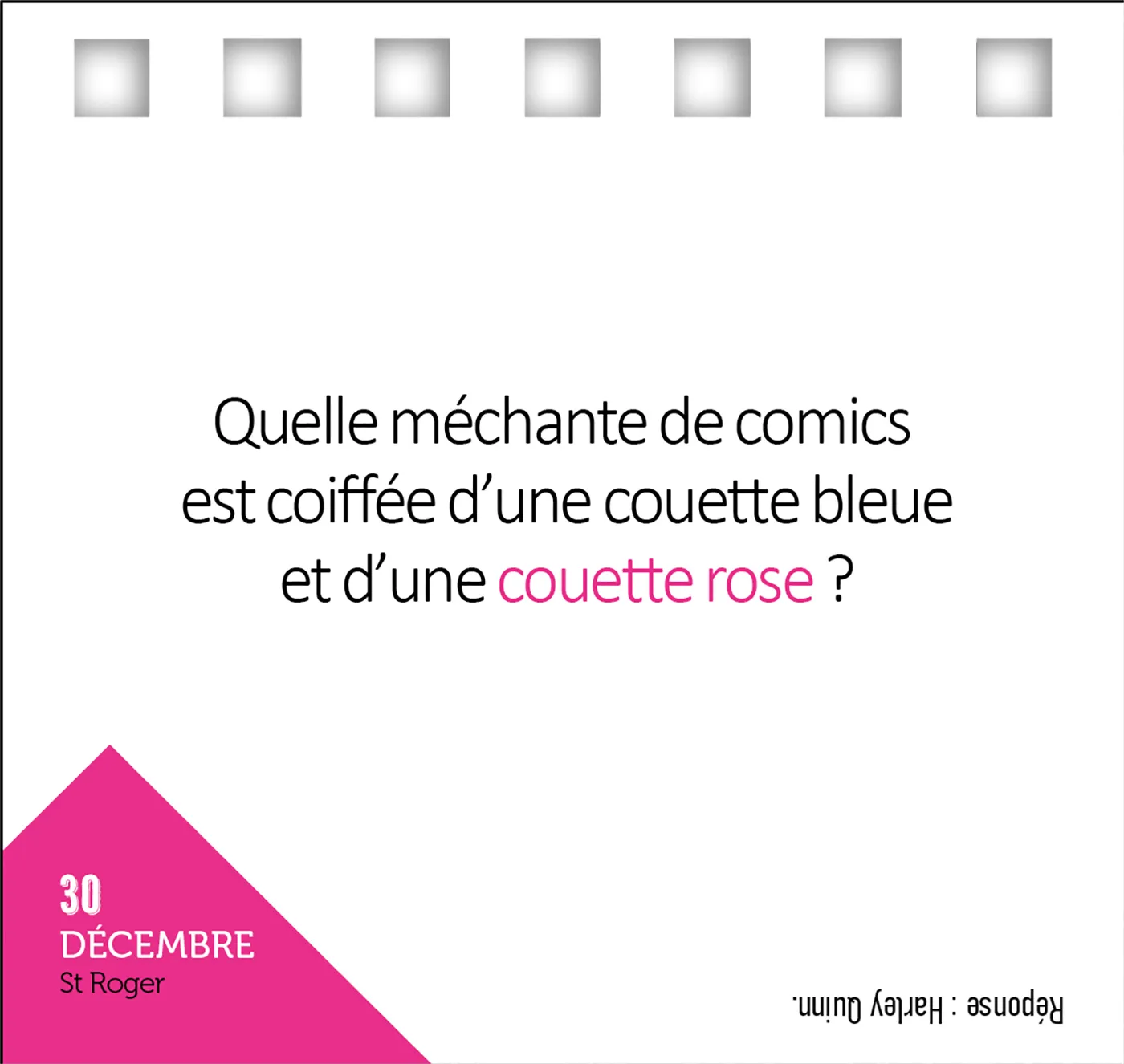 Frigobloc 365 jours calendrier rose citations