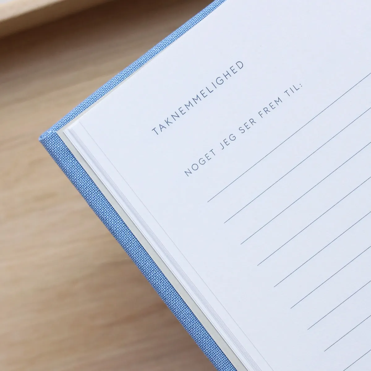 Kartotek Taknemmelighedsdagbog journal gratitude bleu en danois