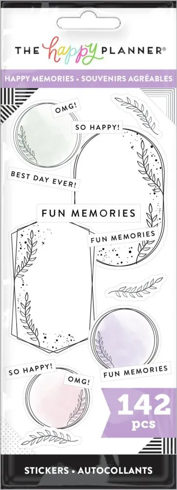 Me & my big ideas Good Times Petite stickers 8 planches 142 doré