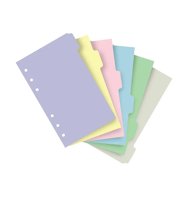 Filofax Pastel intercalaires Personal 6 onglets pastel