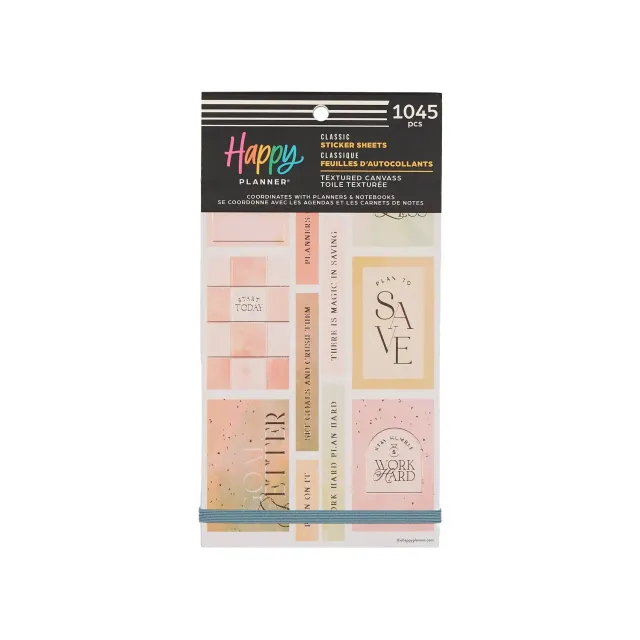 Happy Planner Textured Canvas Budget stickers 1045 autocollants