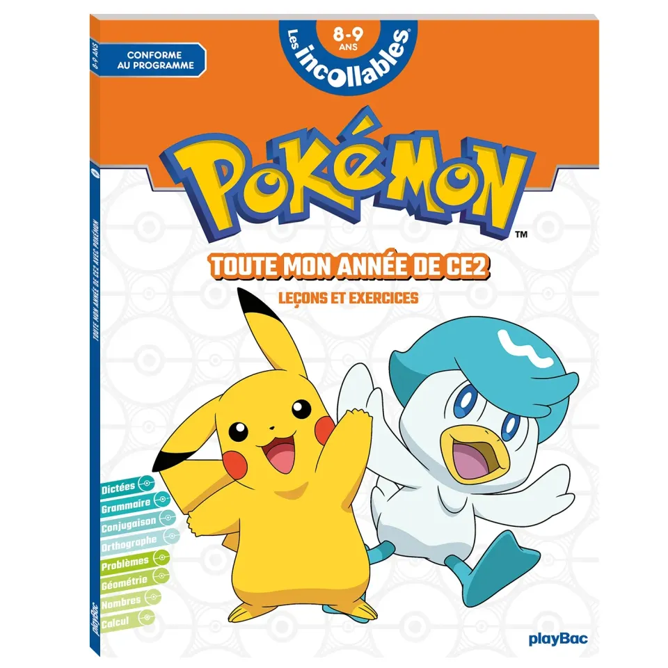 Les Incollables Pokémon Toute mon année CE2 soutien scolaire