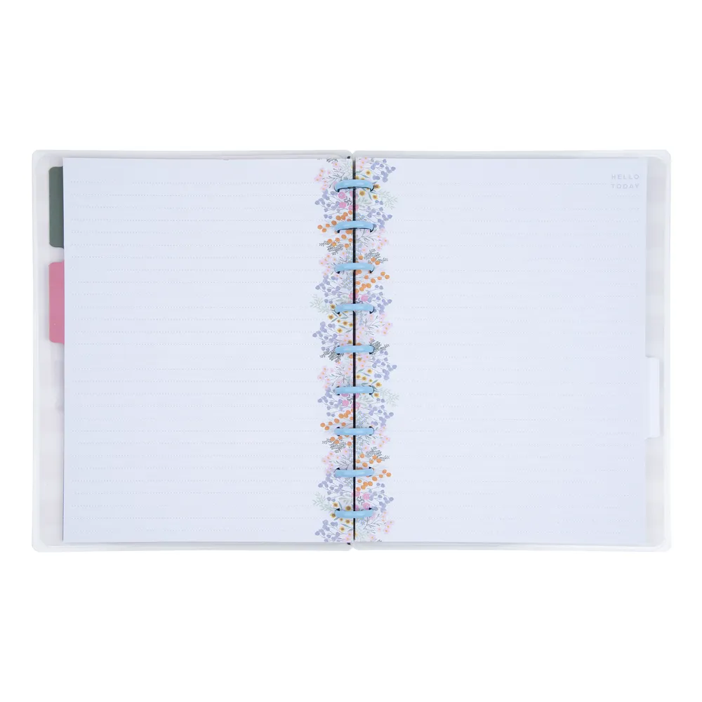 Happy Planner Soft Florals carnet Classic 60 feuilles ligné pointillé