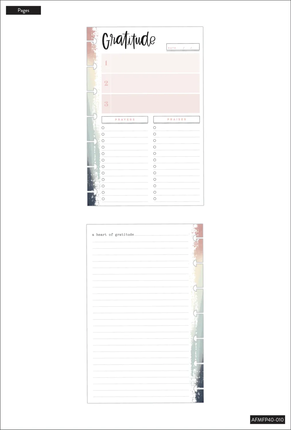 Me & my big ideas Happy Planner Gratitude recharge Mini 40 feuilles