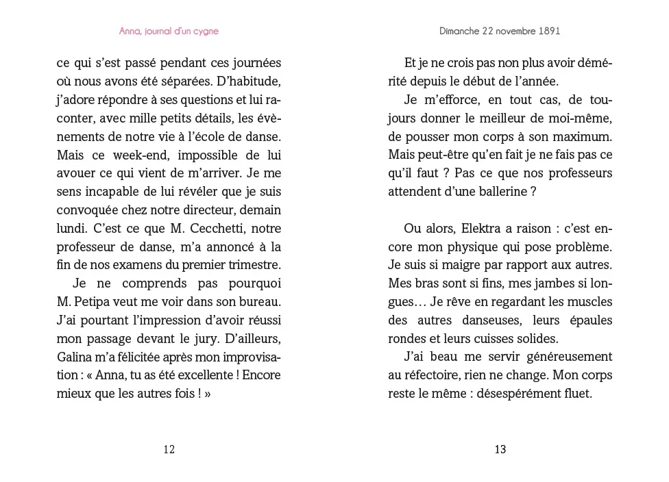 Frigobloc Anna journal d’un cygne tome 3 roman danse