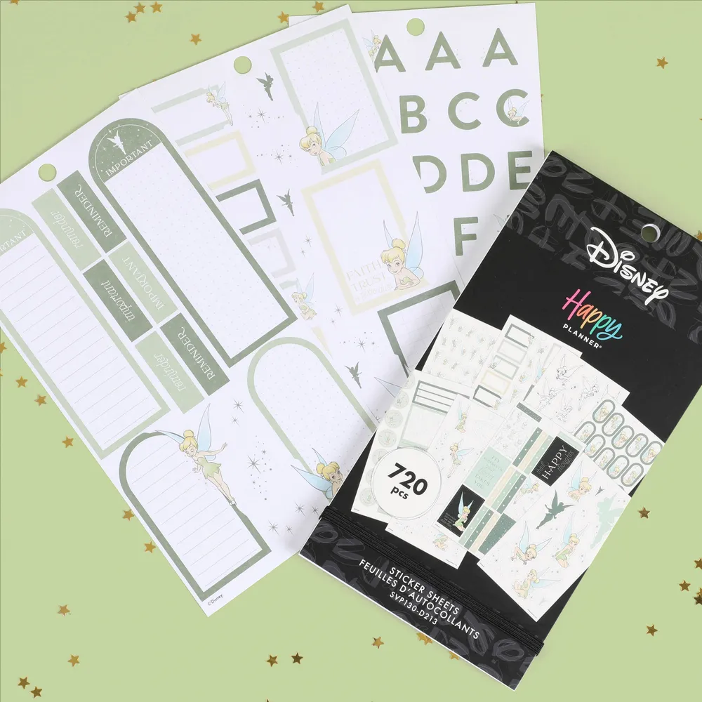 Happy Planner Disney stickers Tinker Bell 720 pièces vert