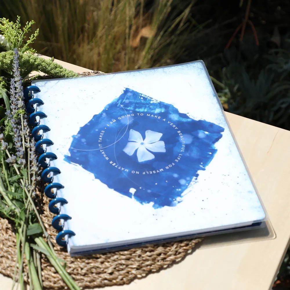 Happy Planner Cyanotype Big carnet pointillé 60 feuilles bleu