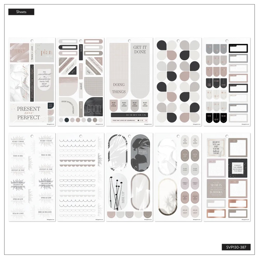 Happy Planner Aesthetique Teacher stickers Big 617 prof