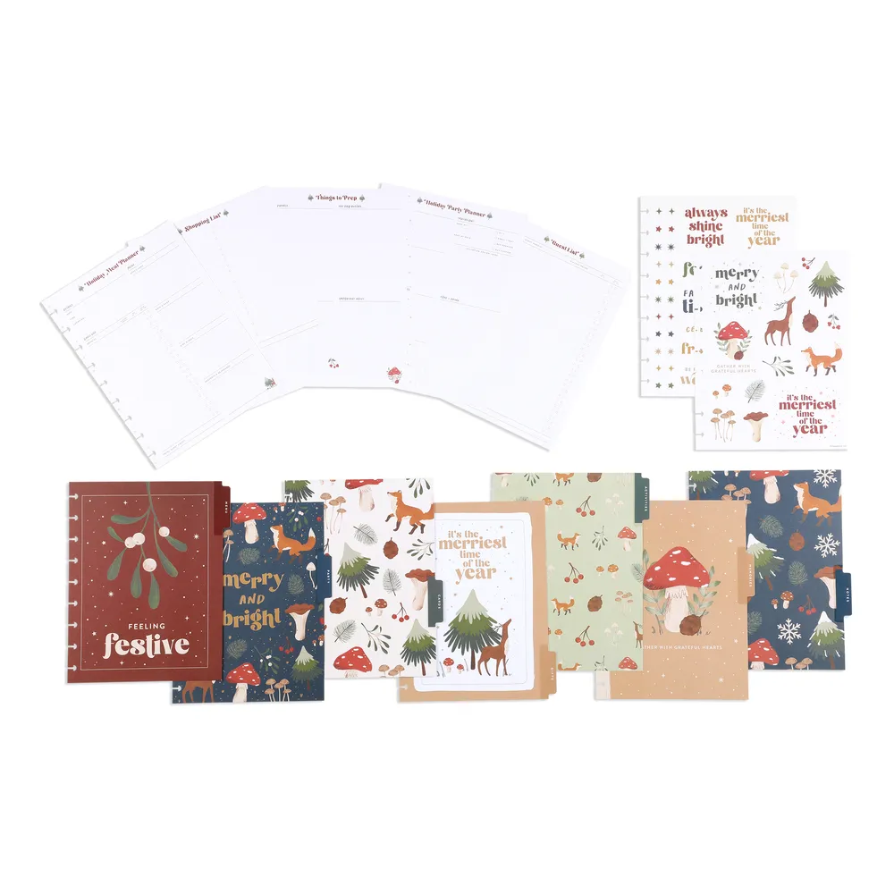 Happy Planner Woodland Seasons Christmas recharge 4 mois Noël