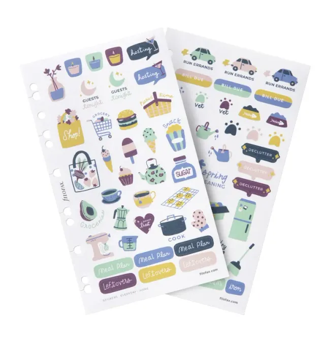 Filofax Everyday Home autocollants maison 6 feuilles