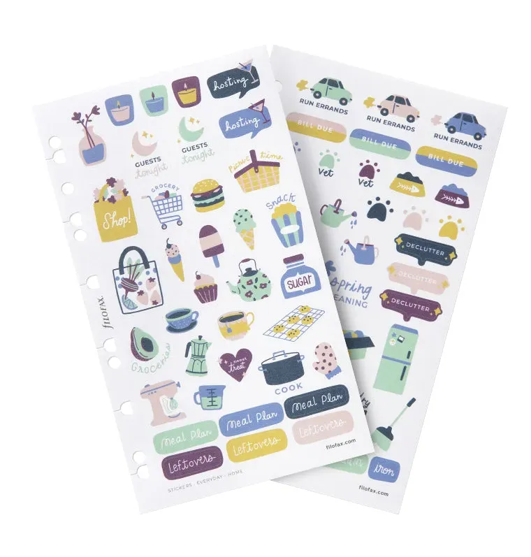 Filofax Everyday Home autocollants maison 6 feuilles