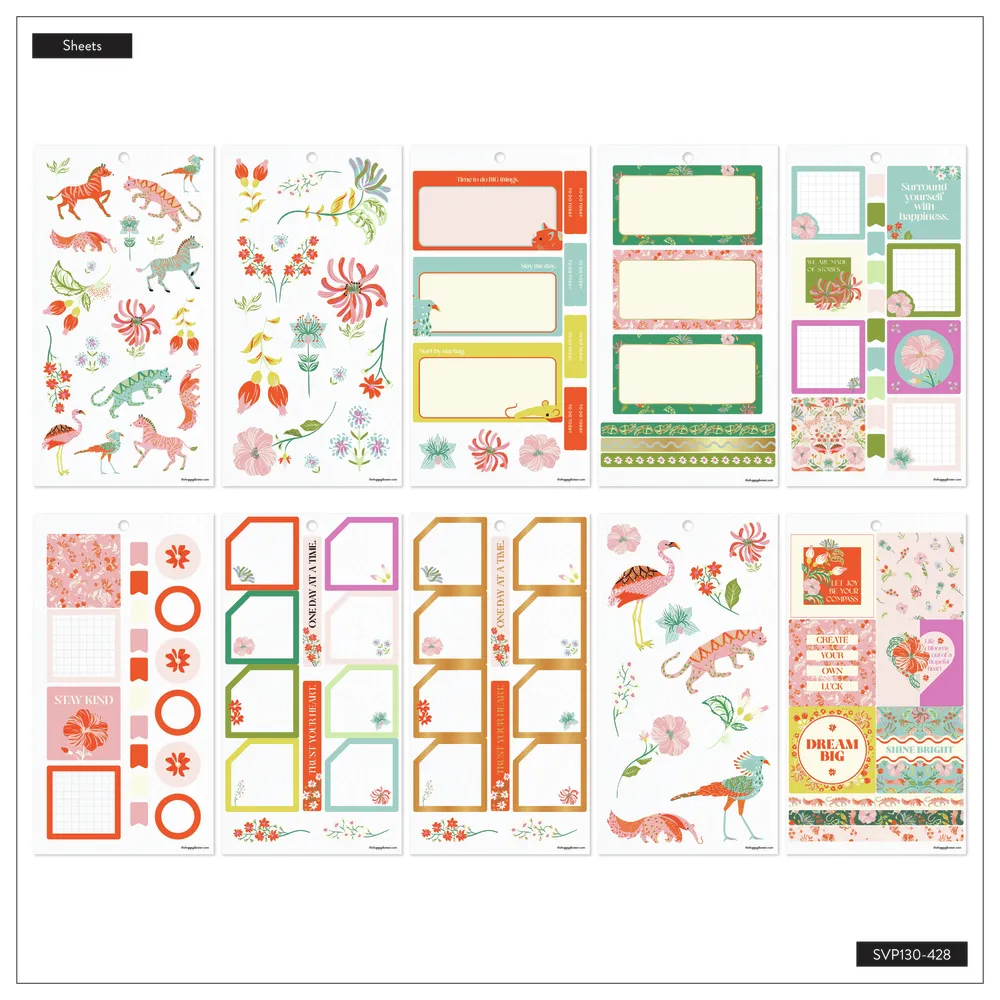 Happy Planner Lush Linens stickers Big 712 pièces 30 feuilles