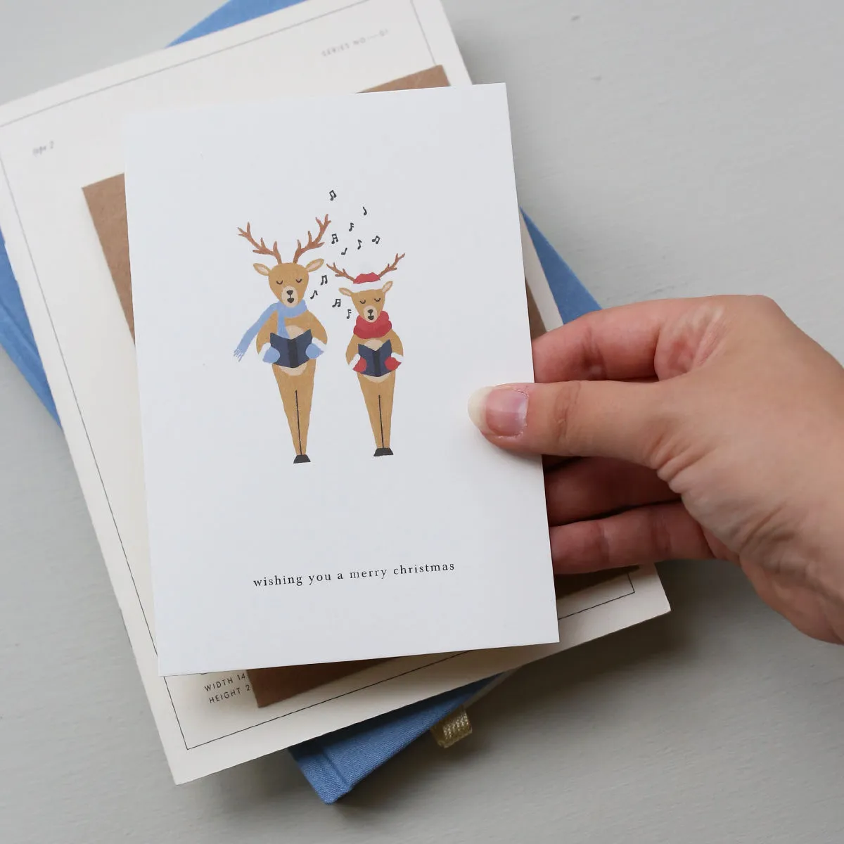 Kartotek Reindeer carte de Noël renne merry christmas