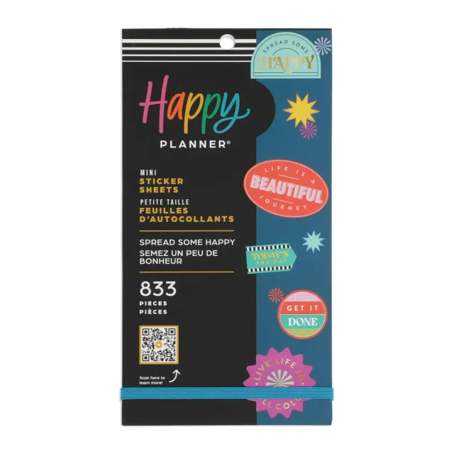 Happy Planner Spread Some Happy autocollants Mini 833 pièces