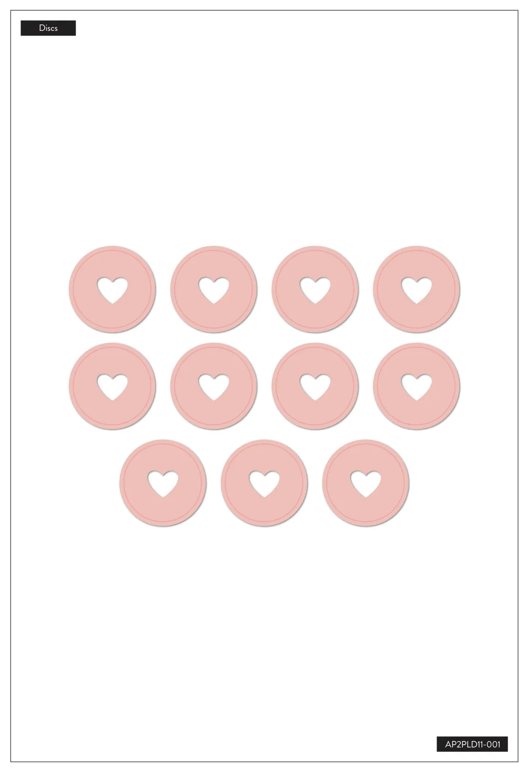 Happy Planner Blush disques plastique Medium x11 rose