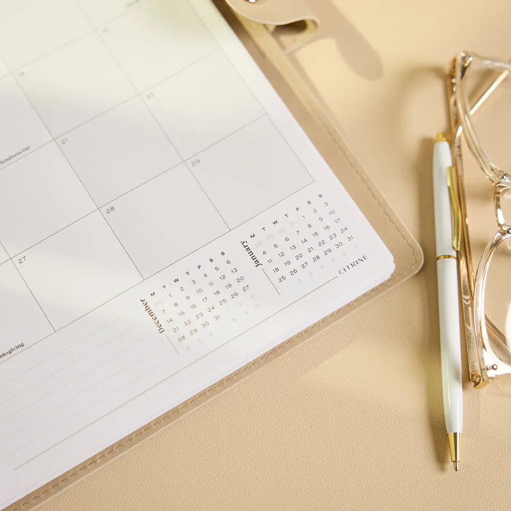Happy Planner Citrine Mocha agenda spirale 2027 Classic 12 mois