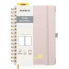 Poprun WH145P carnet spirale rose clair ligné papier épais