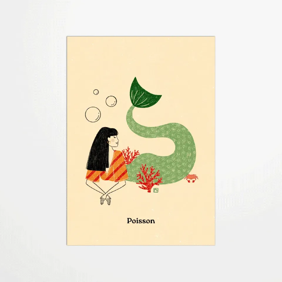 My365 Marine Laurent carte postale poisson