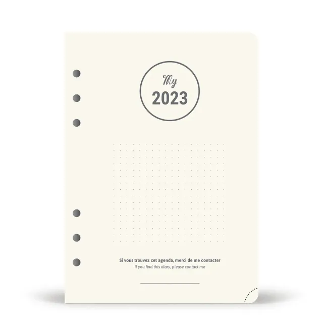 My365 My 2023 recharge organiseur A5 2023 papier recyclé