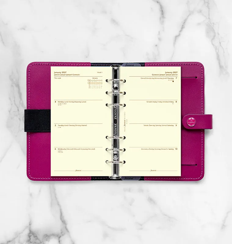 Filofax Classic recharge agenda 2027 semaine 2 pages Personal