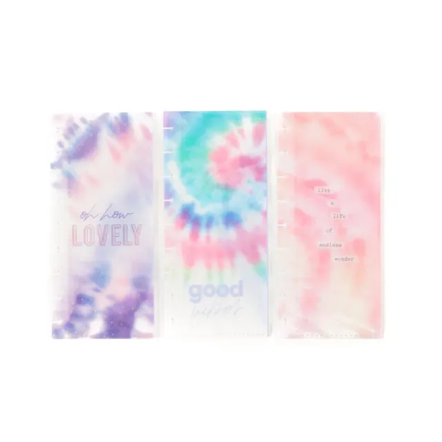 Happy Planner Pastel Tie-Dye enveloppes à anneaux lot 3
