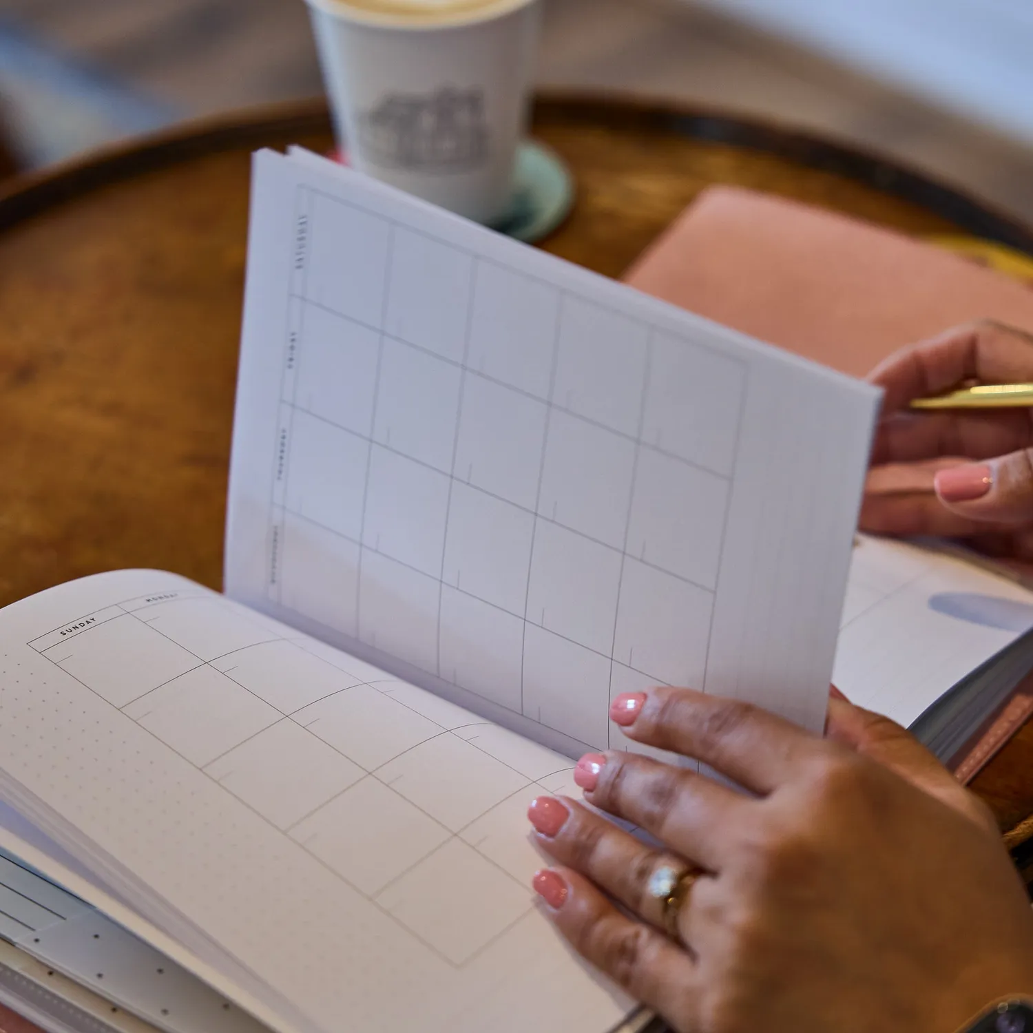 Happy Planner Blush Duo folio A5 non daté cuir vegan
