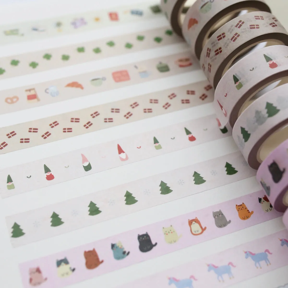Kartotek Christmas Elves masking tape lutins Noël