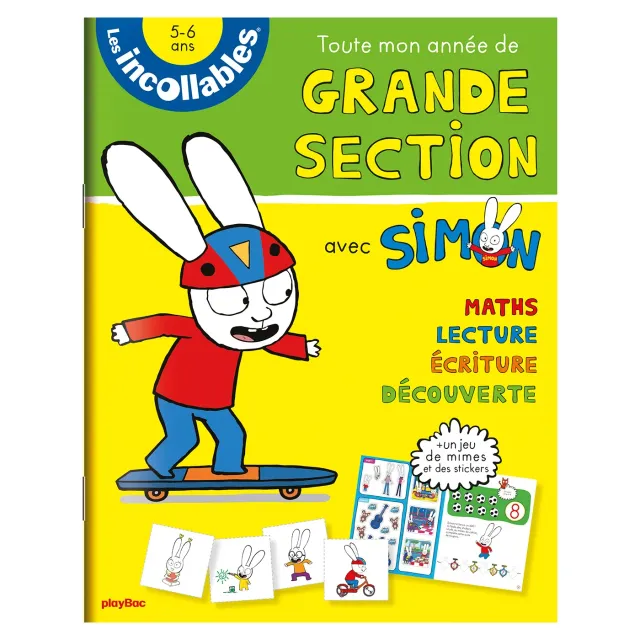 Les Incollables Grande Section avec Simon cahier maternelle