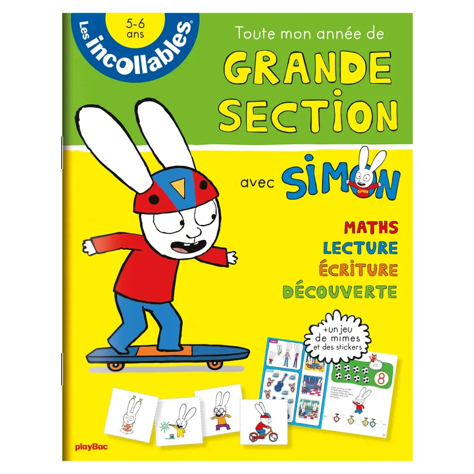 Les Incollables Grande Section avec Simon cahier maternelle