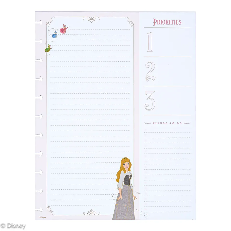 Happy Planner Disney Aurore papier Big 40 feuilles dashboard