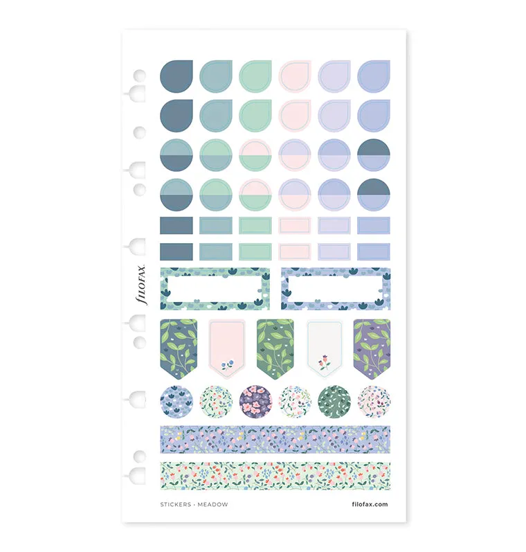 Filofax Meadow stickers décoratifs A5 Personal