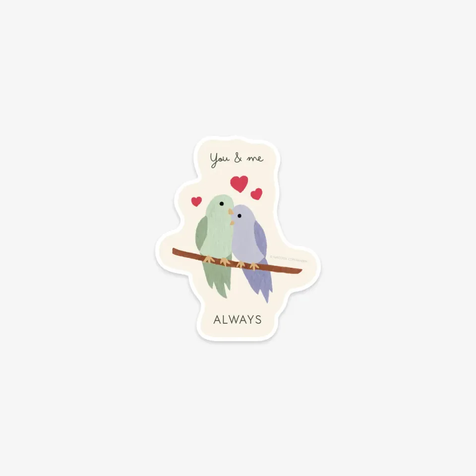 Kartotek Lovebirds sticker vinyle mat PVC-free