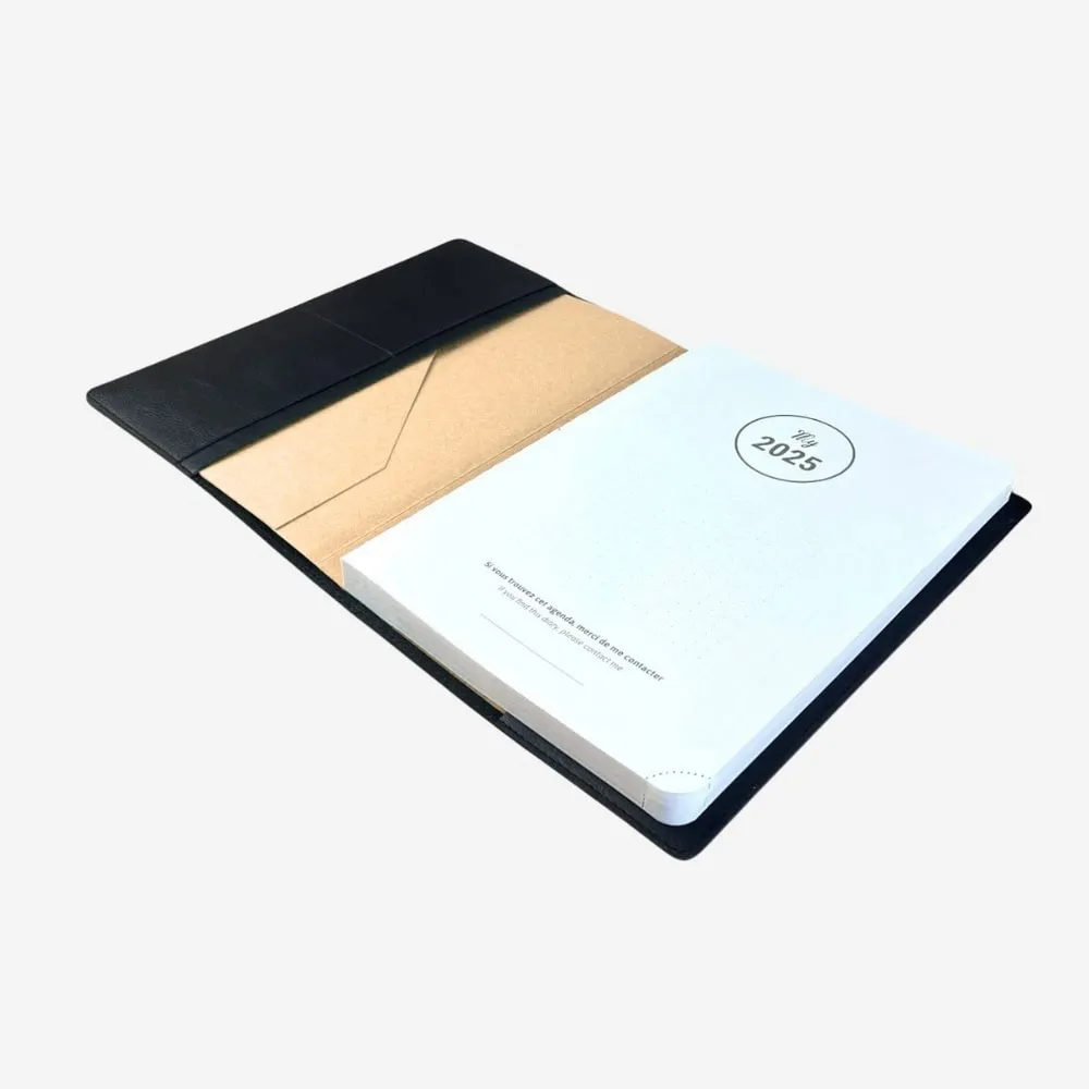 My365 SIMPLE Semaine 2025 agenda sable + jaquette zen noir