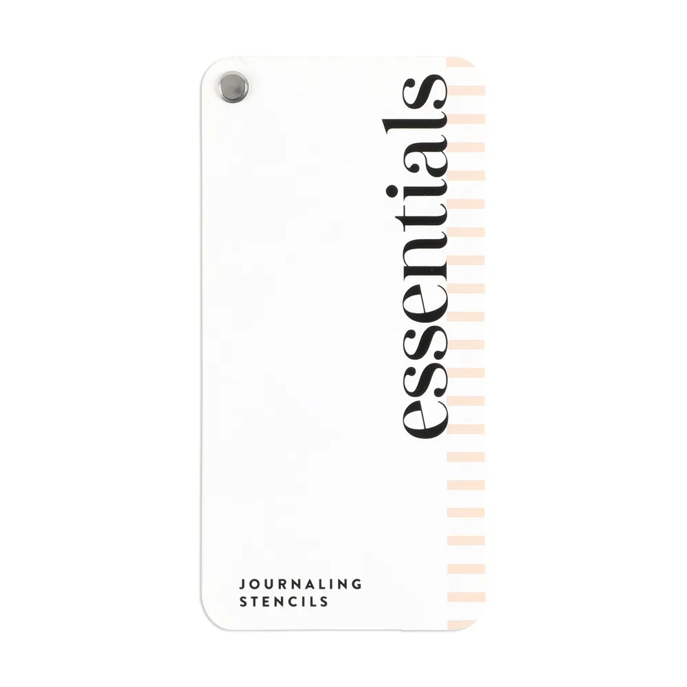 Me & My Big Ideas Essentials carnet pochoirs 5 feuilles lettres