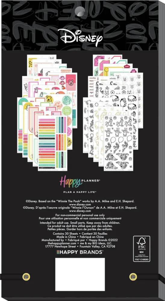 Happy Planner Winnie l’Ourson autocollants 562 pièces