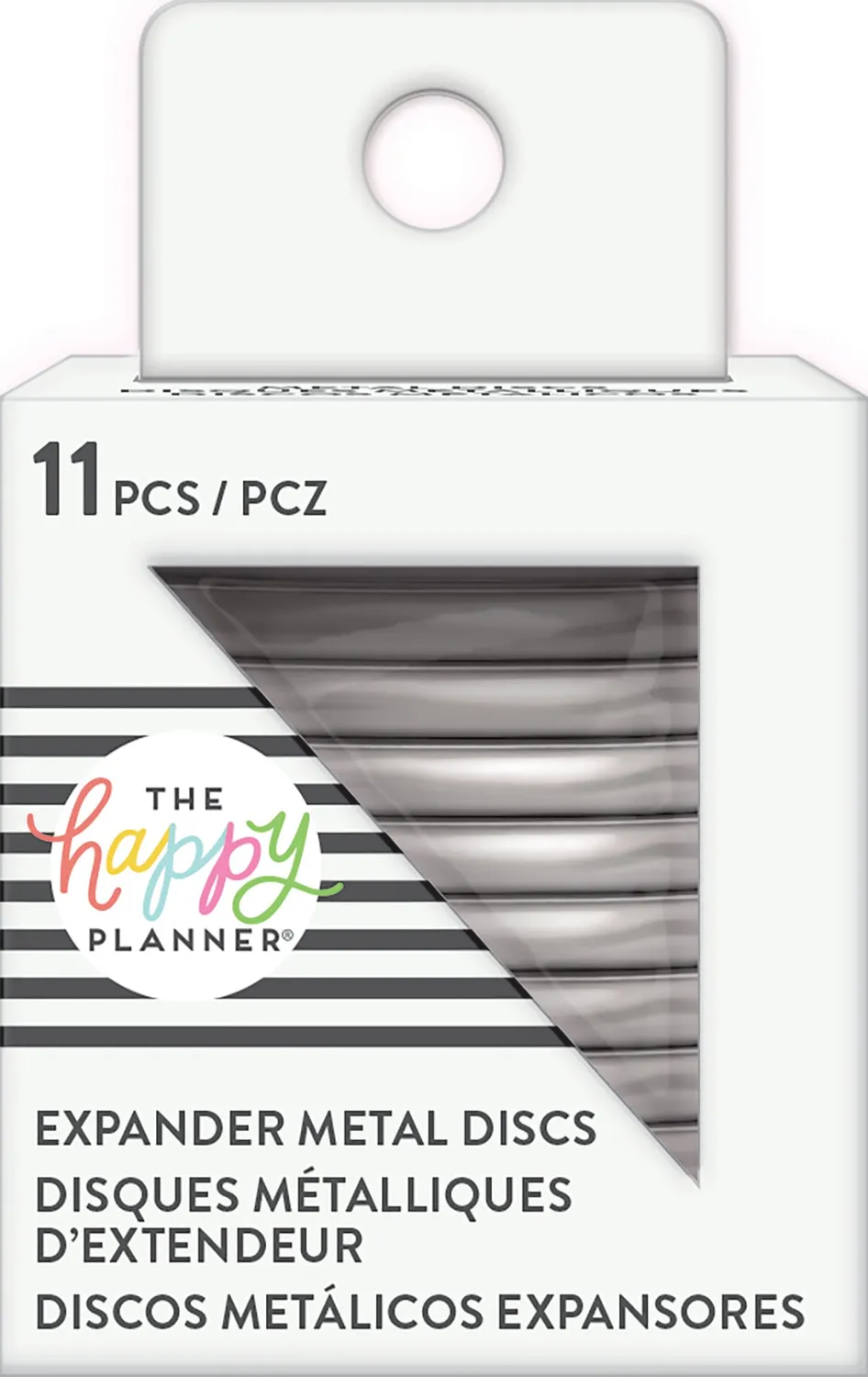 Happy Planner disques extension métal argent 11 anneaux 44 mm