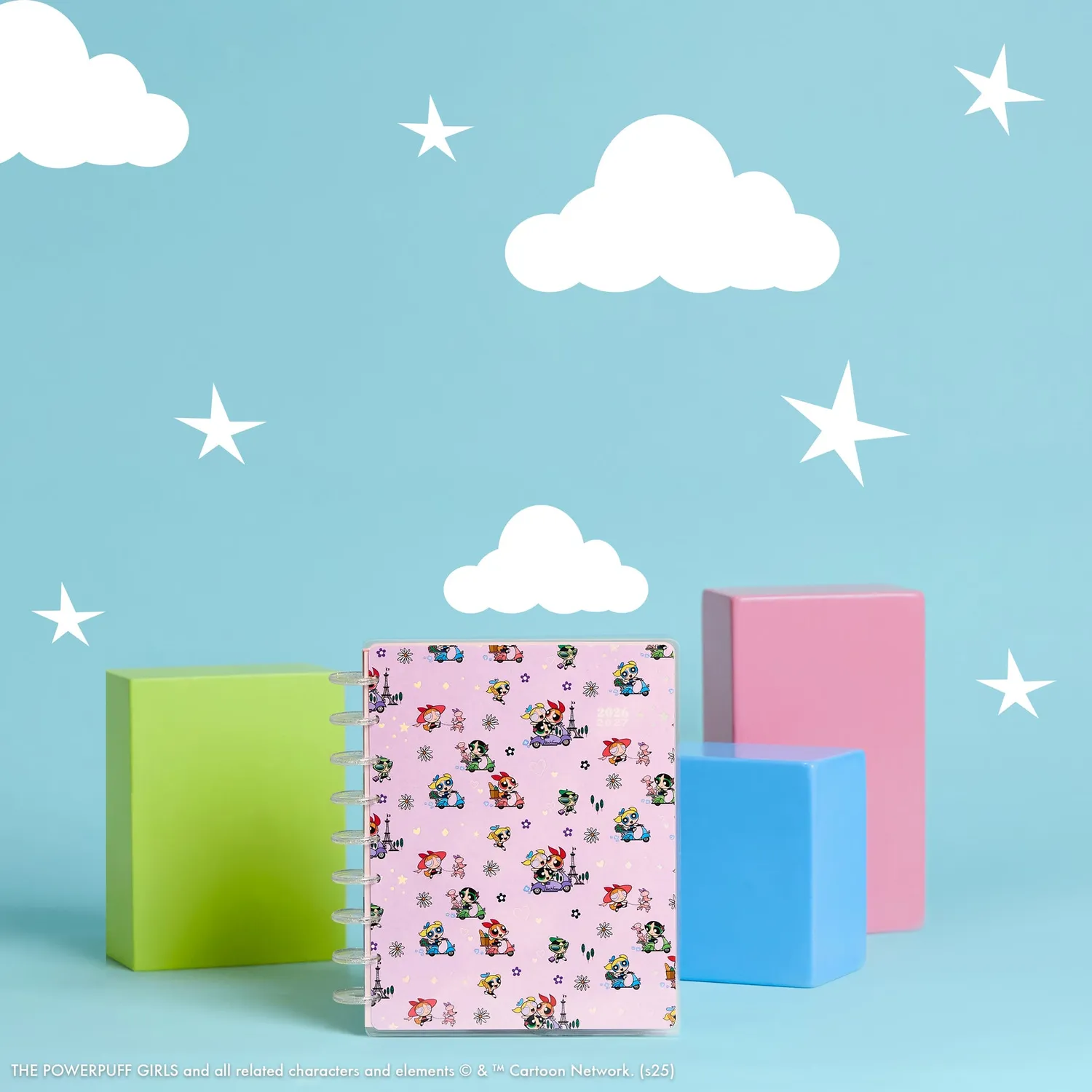 Happy Planner Powerpuff Girls 2026-2027 agenda Classic dashboard 12 mois