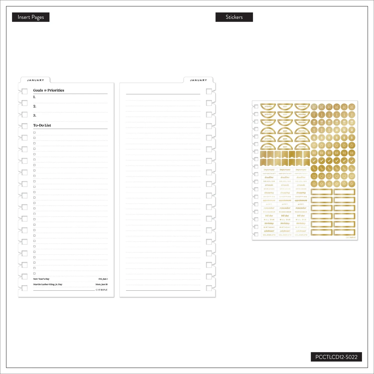 Me & my big ideas Citrine Ivory Delicate Dots agenda 2027 classique ivoire