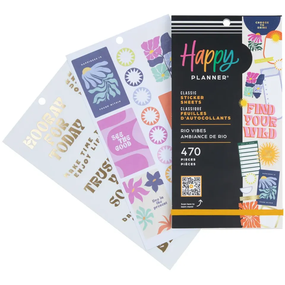 Happy Planner Rio Vibes stickers 30 feuilles vacances