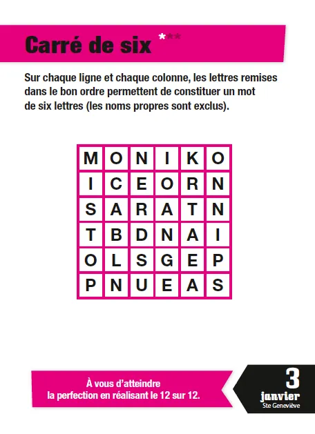 Frigobloc Incroyables Casse-têtes calendrier 365 jours à bloc